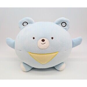 Daiso Plush Blue Bear Stuffed Animal Soft Squishy Toy 11.8"